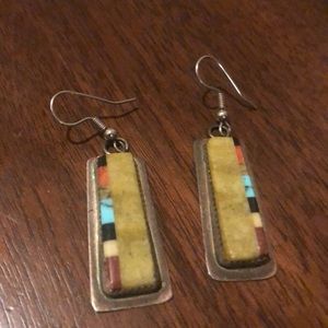 Vintage Rare unique Native American earrings